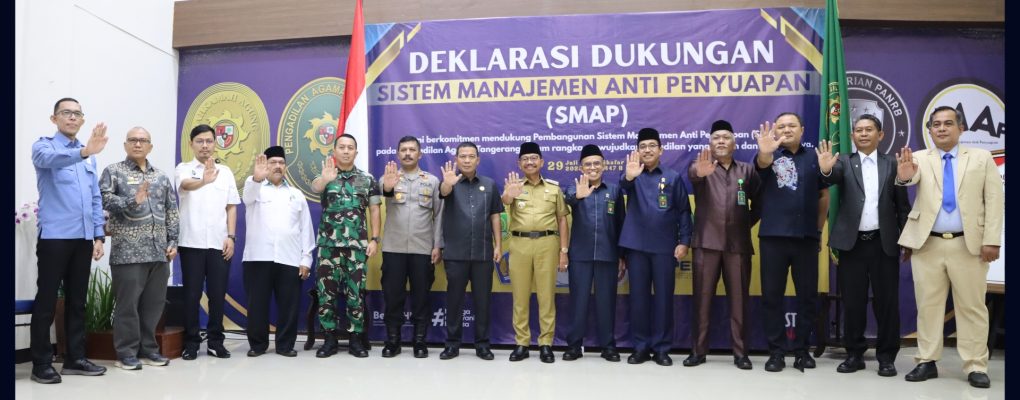 PA Tangerang Kampanyekan Sistem Manajemen Anti Penyuapan (SMAP) melalui Deklarasi Dukungan Lintas Instansi