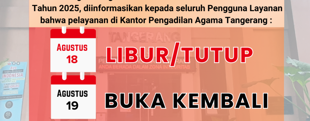 Pengumuman Tutup Layanan