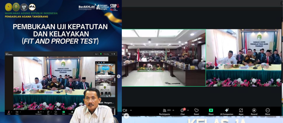 Hakim PA Tangerang Ikuti Pembukaan Fit and Proper Test Calon Pimpinan Peradilan Agama Tahun 2025
