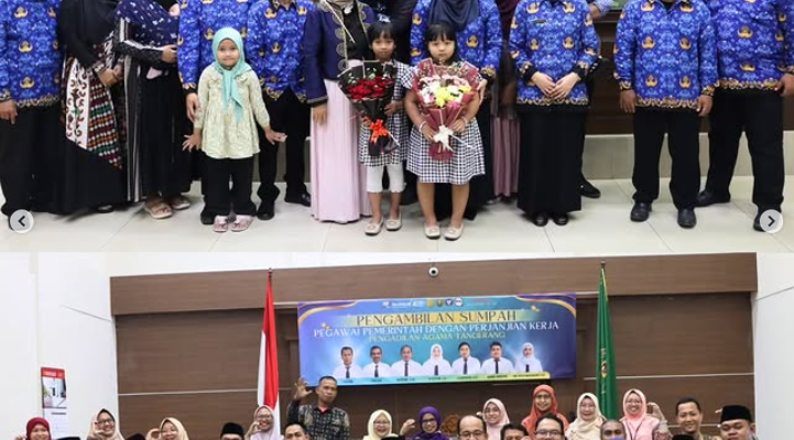 PENGADILAN AGAMA TANGERANG GELAR PENGAMBILAN SUMPAH PPPK DENGAN KHIDMAT