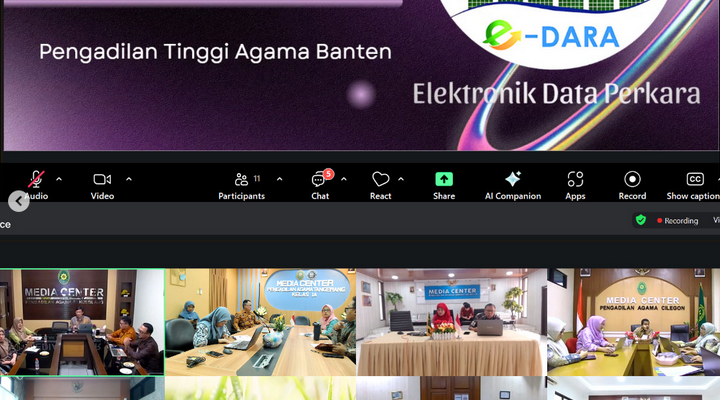 PA Tangerang Ikuti Sosialisasi Aplikasi e-Dara Versi 4.1 dari PTA Banten