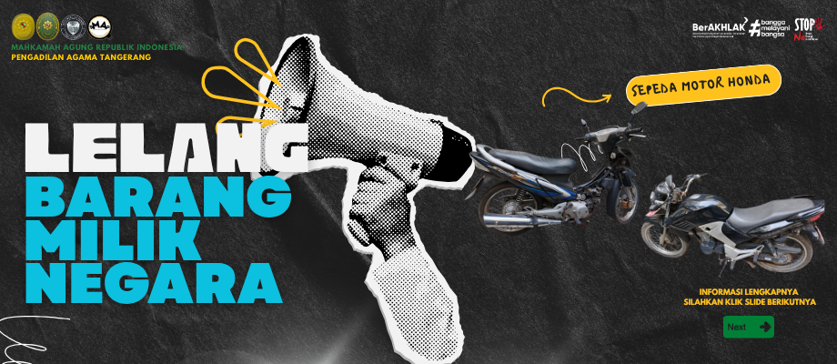 PENGUMUMAN LELANG BARANG MILIK NEGARA (SEPEDA MOTOR HONDA)